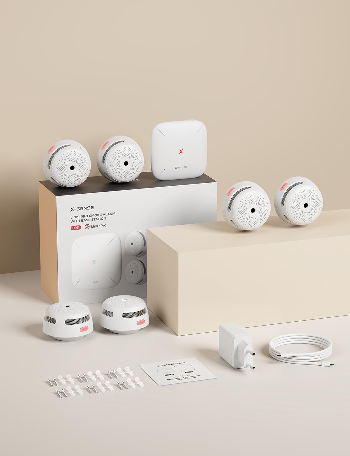 Sistema X-Sense Detector de Humo Smart XS01-M con estación Base SBS50, Detector de Humo inalámbrico con WiFi, 6 detectores. - Imagen 4