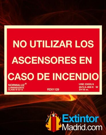 NO UTILIZAR ASCENSORES