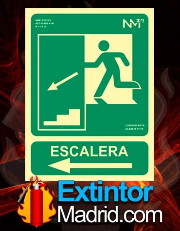 Señal de salida bajar izquierda
