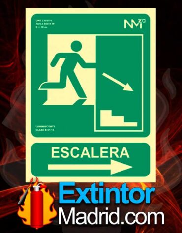Señal de salida bajar derechas