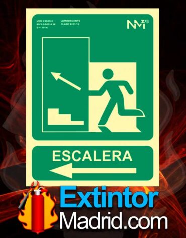 Señal de salida subir izquierda